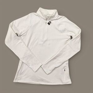 DSG Pure White Run Grid 1/4 Zip Pullover Large NWT